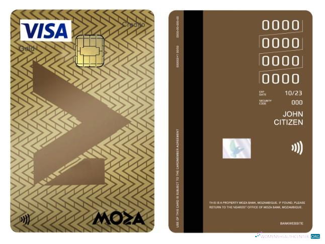 Download Mozambique Moza Bank visa gold credit vertical card Photoshop template